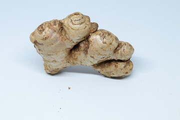 fresh ginger isolated on white background