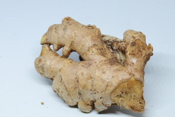 fresh ginger isolated on white background