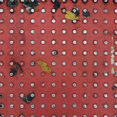 Rusted Metal  Painted Red for  Blind