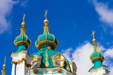 Fototapeta na wymiar Churches in Kiev are one of the most beautiful and ancient in Eastern Europe