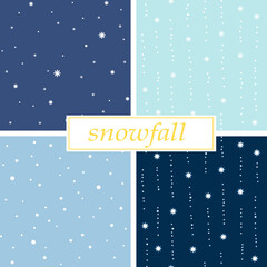 Collection of patterns with various simple snowflakes.