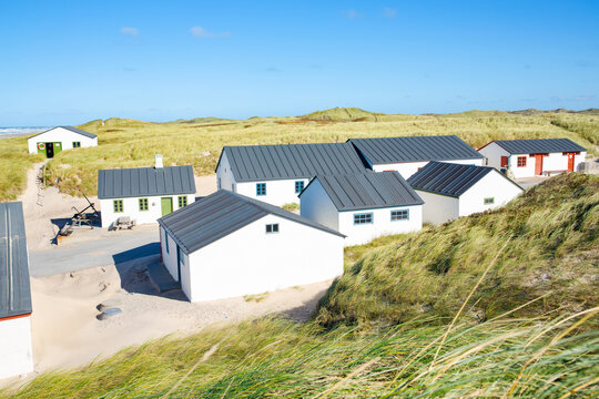 Old settlement in the dunes, Stenbjerg Landing in Thy National Park, Denmark