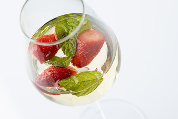 Cocktail Fraise & menthe