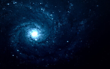 Blue glowing galaxy