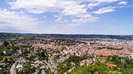 Aerial view of Stuttgart Germany