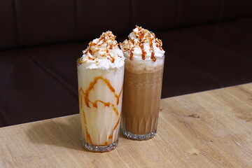 Ace coffee and ace vanilla with whipped cream