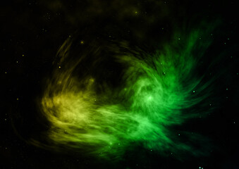 Obraz na płótnie Canvas Far being shone nebula and star field. 3D rendering