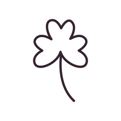 Isolated clover leaf line style icon vector design