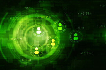 2d illustration Business Network concept
