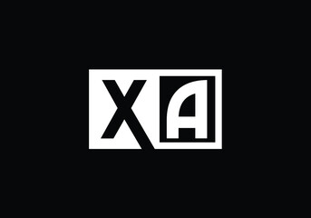 Initial Monogram Letter X A Logo Design Vector Template. X A Letter Logo Design