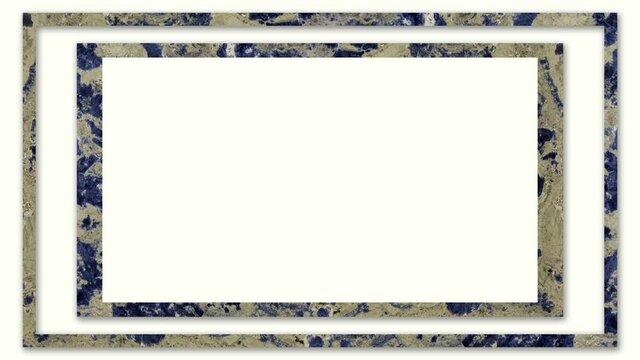 Stained Marble Design Frame In Plain Surface - close up
