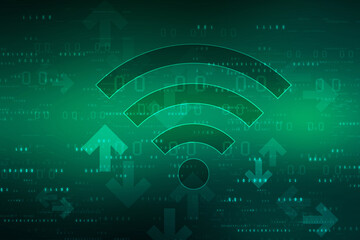 2d illustration WiFi symbol 