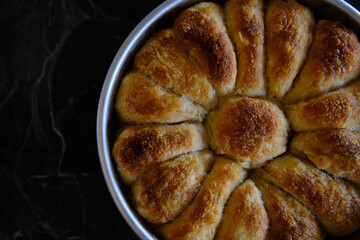 Traditional turkish pastry, freshly baked cheesy borek