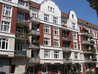 Häuserreihe in Hamburg