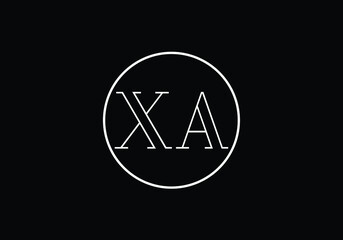 Initial Monogram Letter X A Logo Design Vector Template. X A Letter Logo Design