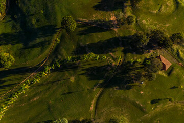 Ecological park in Campinas seen from above, Sao Paulo, Brazil
