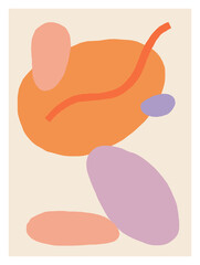 Minimalism paper cutout illustration for wall decoration, postcard or brochure cover design. Vector EPS10.