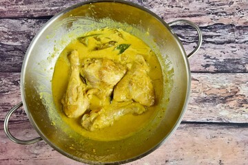 Opor Ayam (Indonesian Cuisine), Chicken cooked in coconut milk and spices