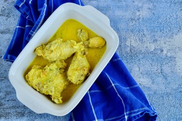 Opor Ayam (Indonesian Cuisine), Chicken cooked in coconut milk and spices