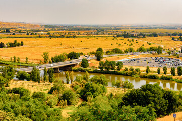 Naklejka premium Bridge over the river