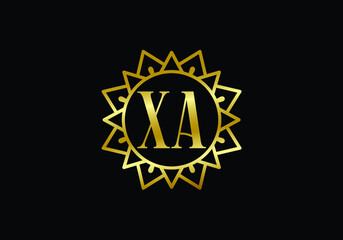 Initial Monogram Letter X A Logo Design Vector Template. X A Letter Logo Design