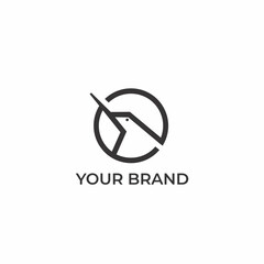 elegant minimalist circle bird logo for your brand