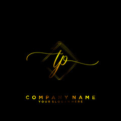 TP Initial handwriting logo vector