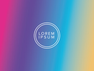 Colorful gradient background with circle and place for text, Abstract texture art and wallpaper theme Vector illustration