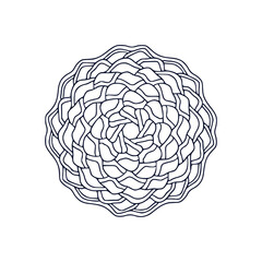 Mandala art design. Coloring book page. Hand drawn mandala for interior print