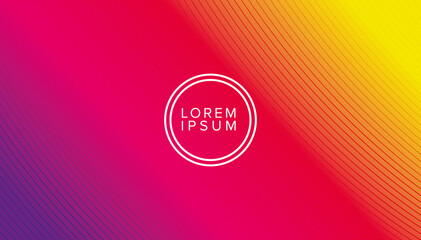 Colorful gradient background with circle and place for text, Abstract texture art and wallpaper theme Vector illustration