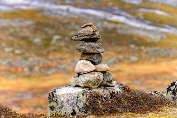 Stones in the Hardangervidda National Park, Norway