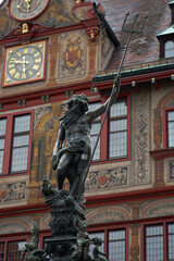 Neptunbrunnen vor Rathaus, Marktplatz Tübingen © BlackForest70