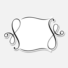 Frame decoration border frame isolated on gray background