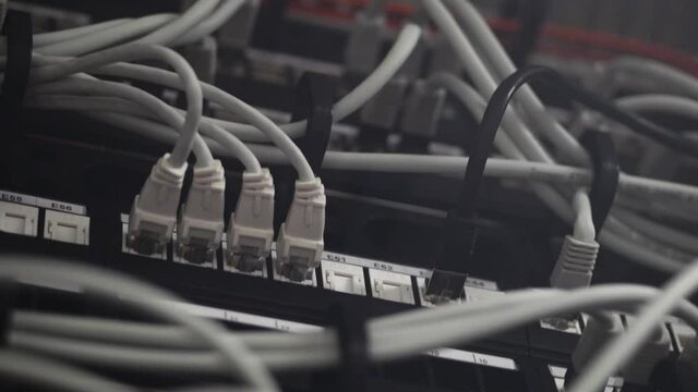 Server LAN ports in a server room