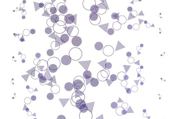 Light Purple vector texture with triangular style with circles.