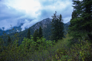 Fototapeta na wymiar Mountain landscape with clouds