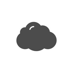 Cloud glyph icon and rounded shape element