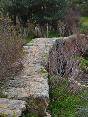 Detail of bridge stone slabs
