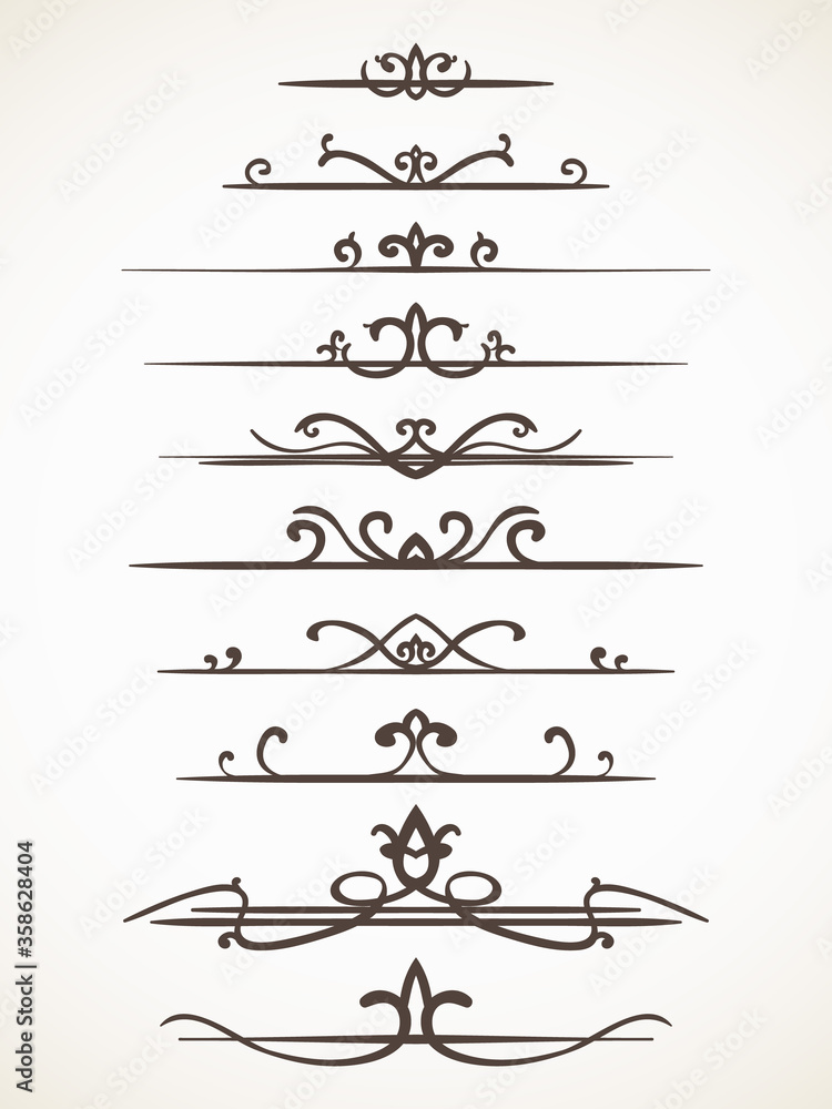 Wall mural calligraphic line