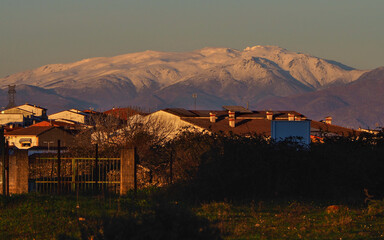 Town of the north of Extremadura in winter