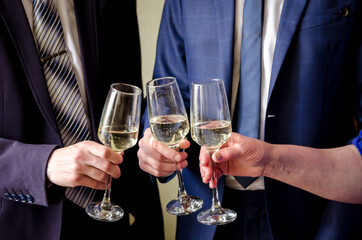waiter serving champagne