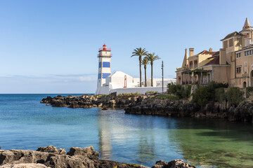 Vista do Farol de Santa Marta em Cascais Portugal