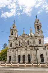 Fototapeta premium Vista da Basilica da Estrela em Lisboa