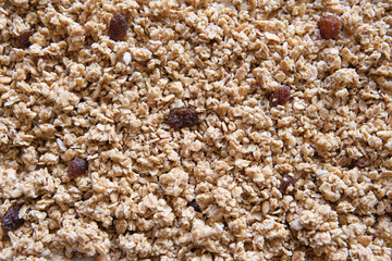 Organic Granola Cereal with oats and raisins