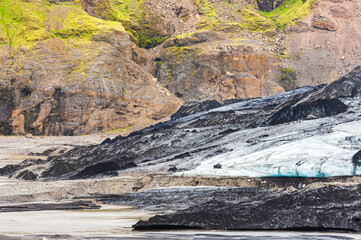 Tongue of Myrdals Jokull Glacier, Iceland