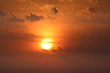 sunset over the lake