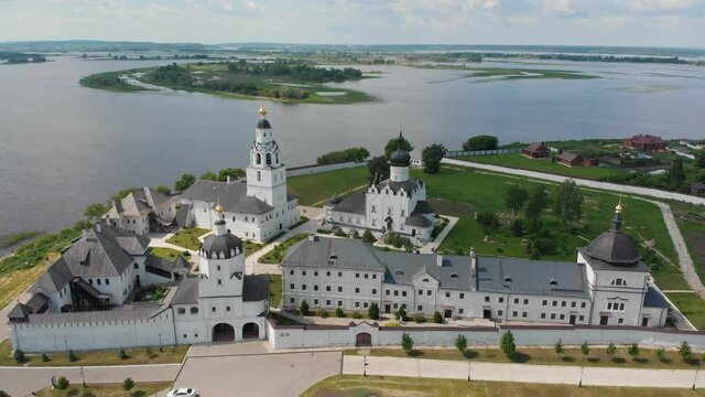 An area of White Assumption Cathedral and Monastery of the town-island of Sviyazhsk, Russia