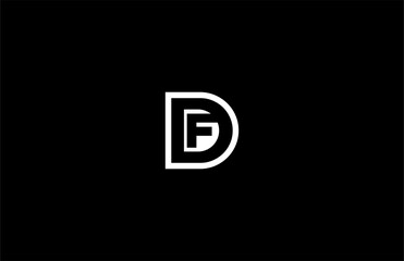Creative Modern Abstract D F Letter Design Logo