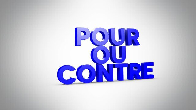 pour ou contre 3D bleu