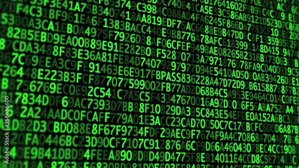 Poster the secret codes on screen with password selection. concept of cyber security.